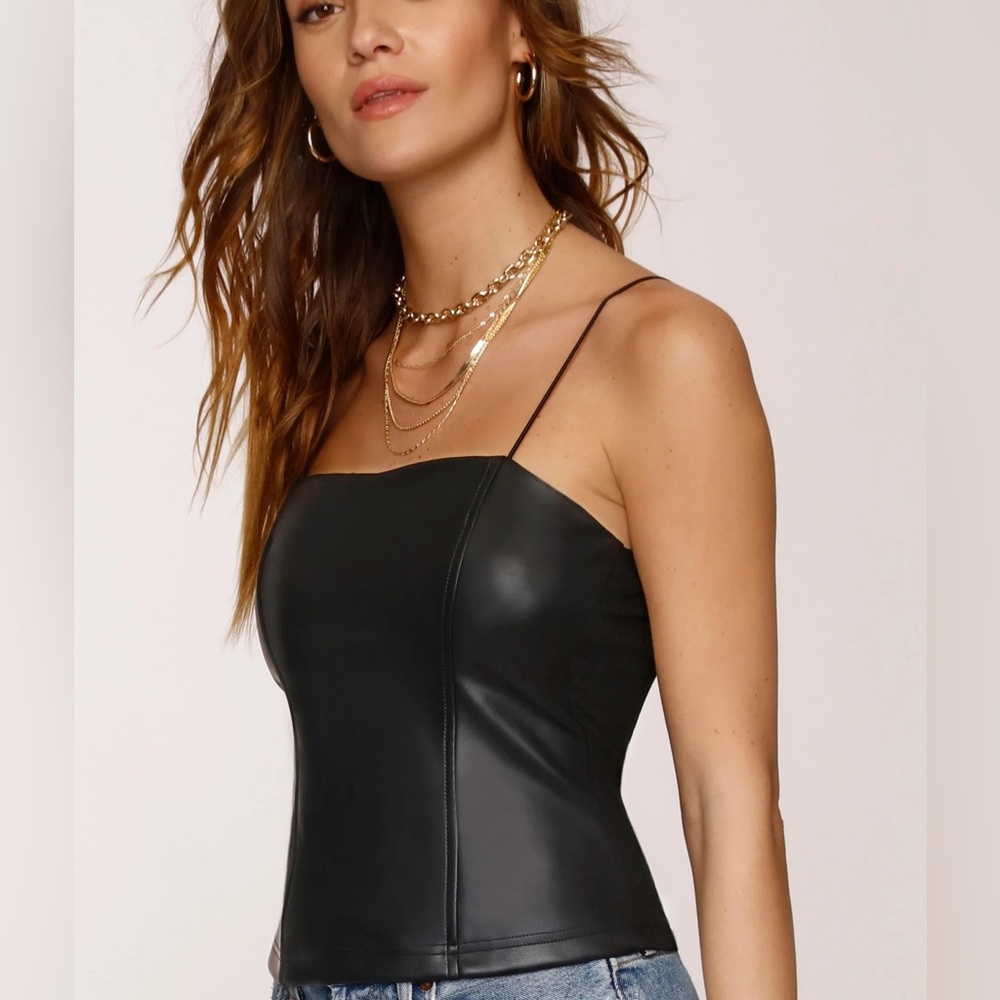 Heartloom leather tank top